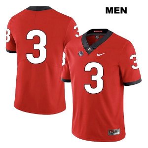 Men's Georgia Bulldogs NCAA #3 Tyson Campbell Nike Stitched Red Legend Authentic No Name College Football Jersey NMX8154VC